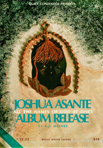 Joshua Asante - All The Names Of God At Once (Vinyl) Autographed Contender Bundle