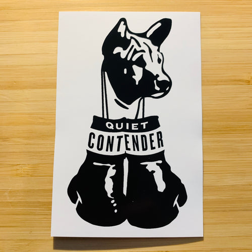 Quiet Contender Sticker 4.25